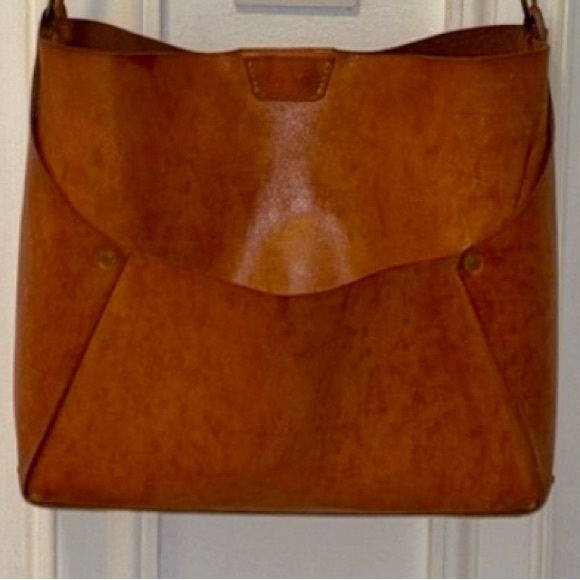 Handmade in Vermont purse Tan Brown Leather Shoulder messenger Bag crossbody - Picture 1 of 13